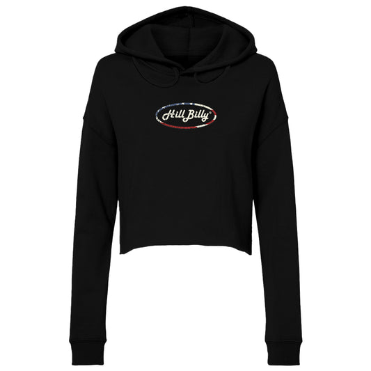 Women's | Hill Billy LOGO USA | Lightweight Crop Hoodie