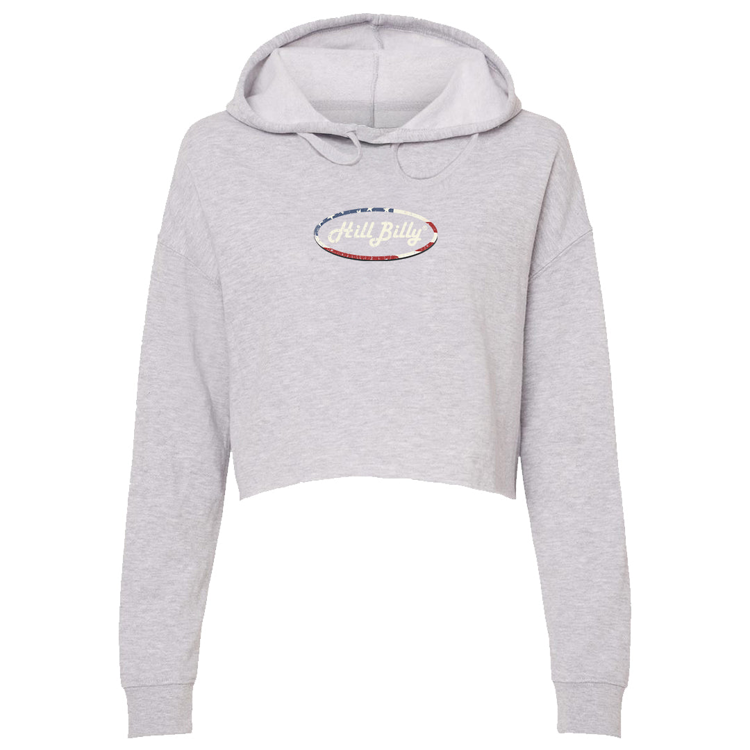 Women's | Hill Billy LOGO USA | Lightweight Crop Hoodie