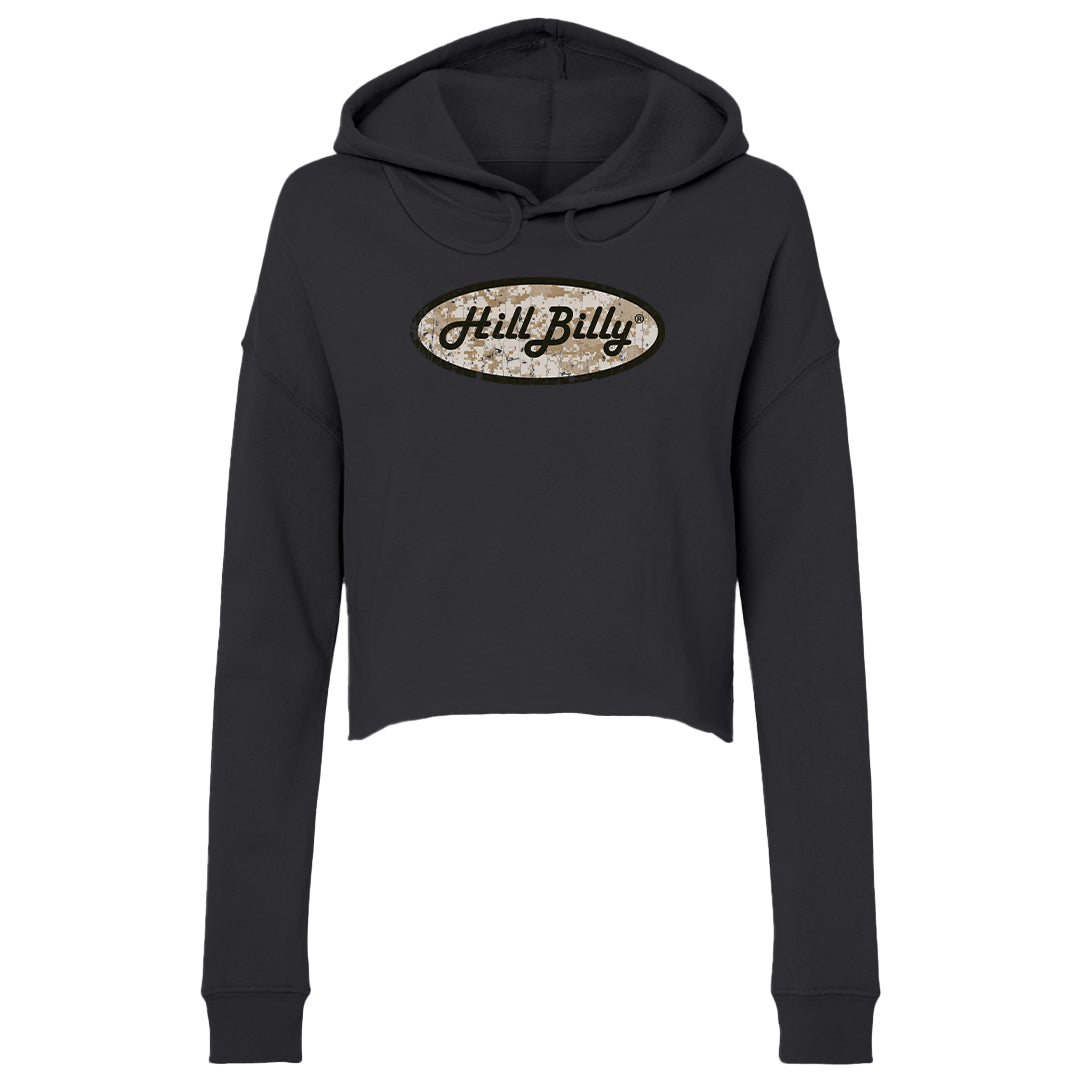 Women's | Hill Billy DIGI CAMO LOGO | Lightweight Crop Hoodie