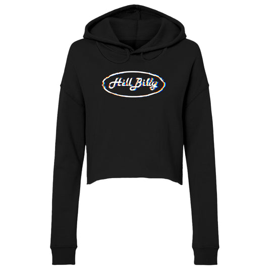 Women's | Hill Billy Glitch Logo | Lightweight Crop Hoodie