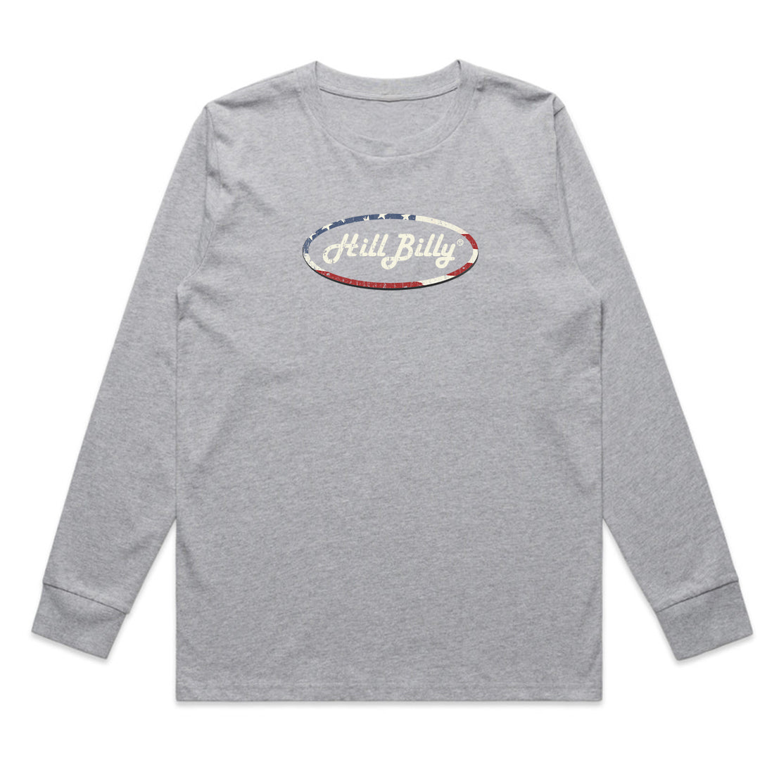 Unisex | Hill Billy LOGO USA | Long Sleeve Crew